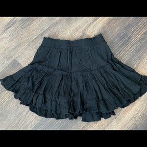 Black frilly skirt